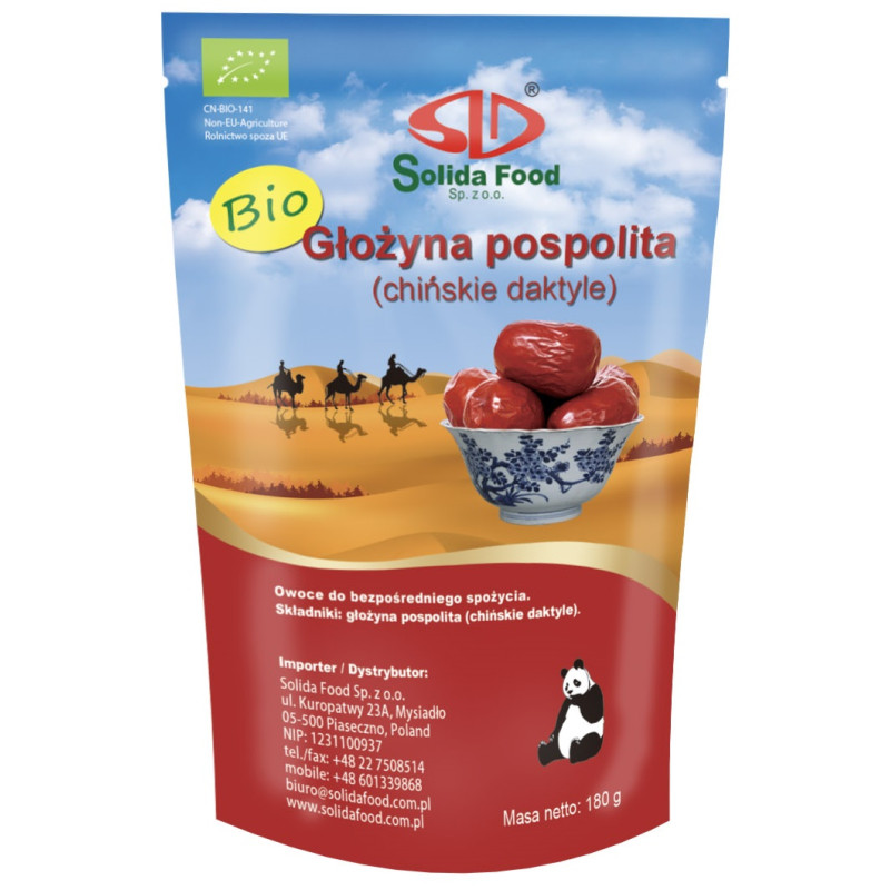 GŁOŻYNA POSPOLITA SUSZONA BIO 180 g - SOLIDA FOOD