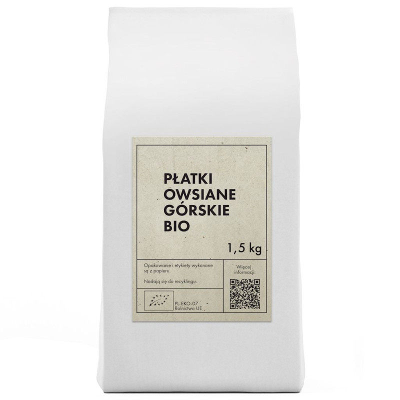 PŁATKI OWSIANE GÓRSKIE BIO 1,5 kg - THE PLANET