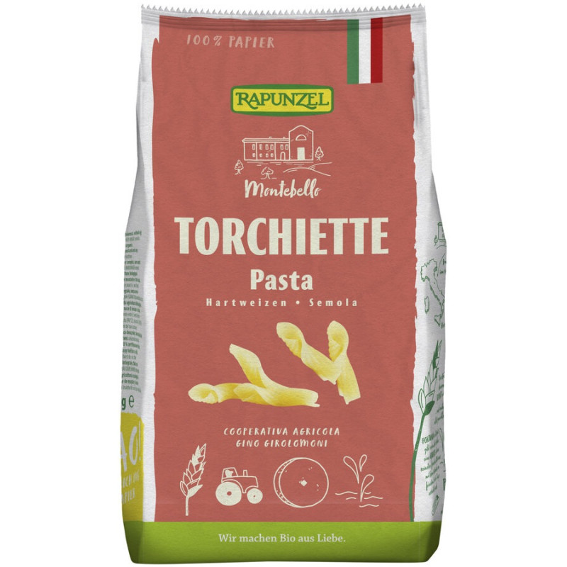 MAKARON (SEMOLINOWY) TORCHIETTE BIO 500 g - RAPUNZEL