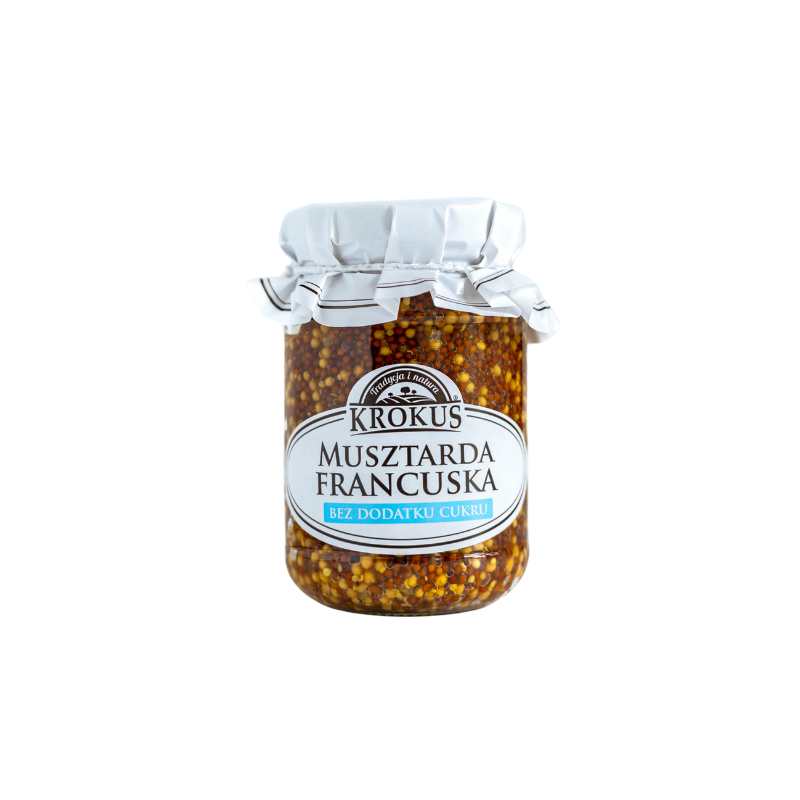 MUSZTARDA FRANCUSKA BEZ DODATKU CUKRÓW 185 g - KROKUS