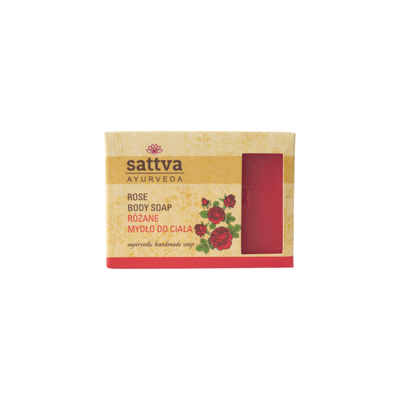 MYDŁO W KOSTCE DO CIAŁA RÓŻA 125 g - SATTVA