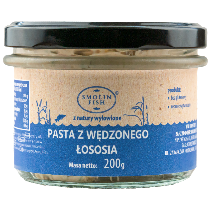 PASTA Z ŁOSOSIA WĘDZONEGO BEZGLUTENOWA 200 g - SMOLIN FISH (NA ZAMÓWIENIE)