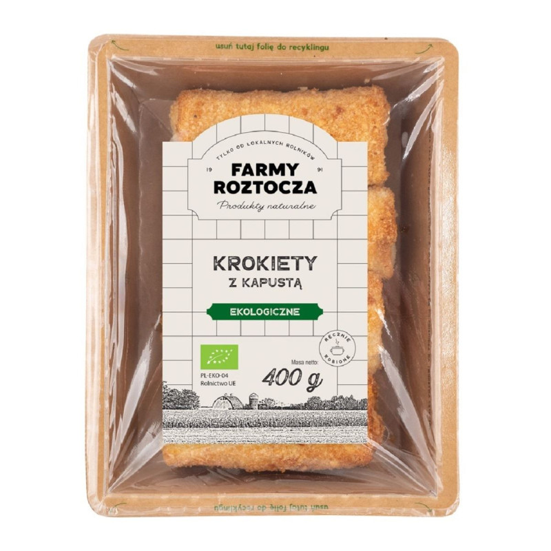 KROKIETY Z KAPUSTĄ I GRZYBAMI BIO 400 g - FARMY ROZTOCZA (NA ZAMÓWIENIE)
