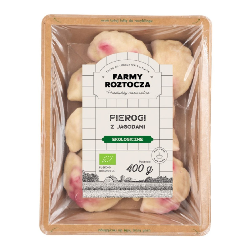 PIEROGI Z JAGODAMI BIO 400 g - FARMY ROZTOCZA (NA ZAMÓWIENIE)