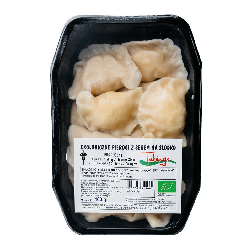 PIEROGI Z SEREM NA SŁODKO BIO 400 g  - KARCZMA TABIAGO (NA ZAMÓWIENIE)