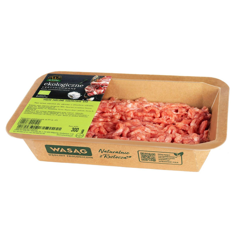 MIĘSO MIELONE WIEPRZOWE SUROWE BIO 300 g - WASĄG (NA ZAMÓWIENIE)