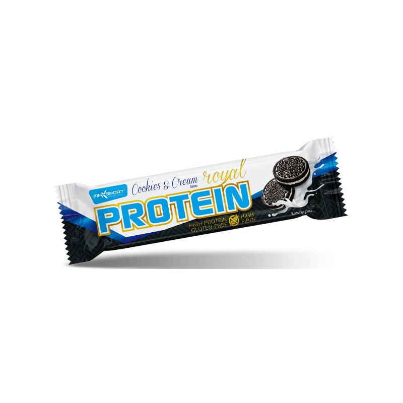 BATON PROTEINOWY O SMAKU CIASTECZKOWYM W POLEWIE BIAŁEJ BEZGLUTENOWY 60 g - MAXSPORT
