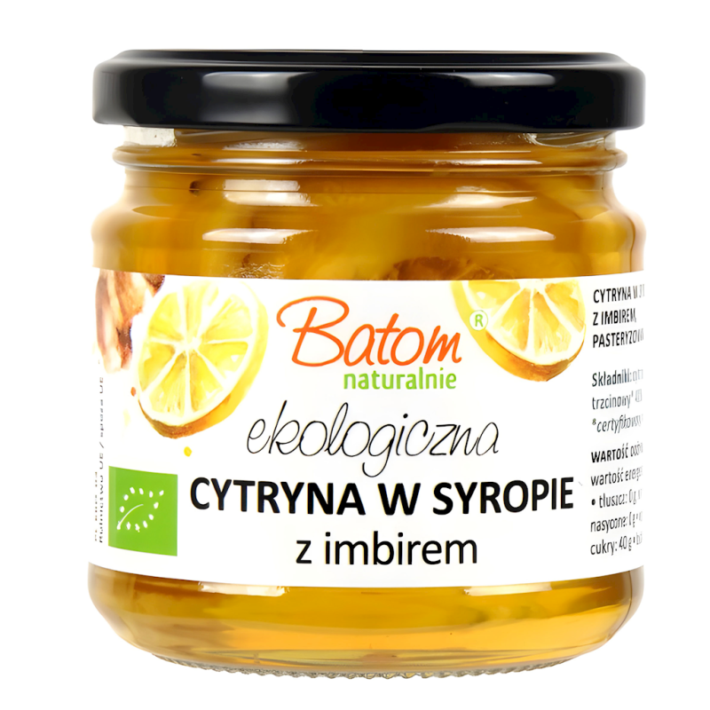 CYTRYNA Z IMBIREM W SYROPIE BIO 220 g (90 g) - BATOM