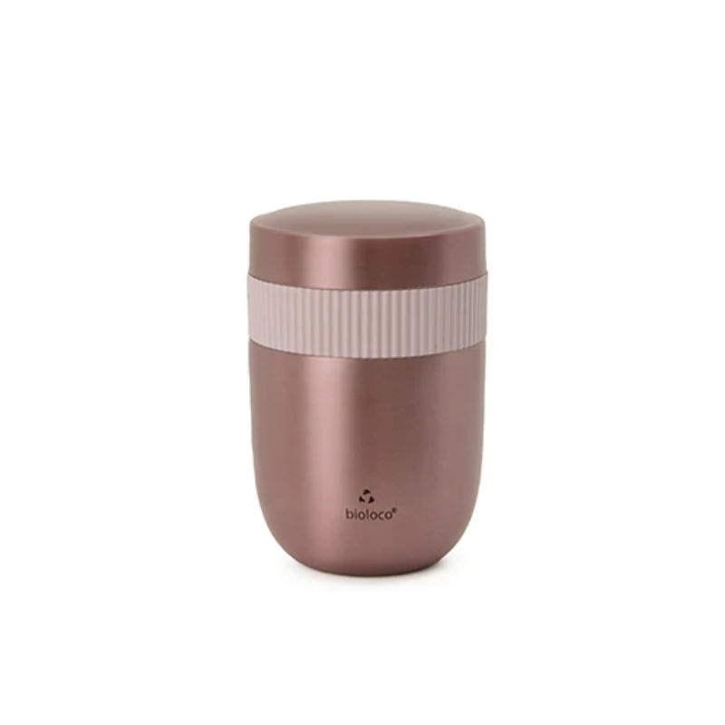 LUNCHPOT TERMICZNY DWUCZĘŚCIOWY RÓŻOWE ZŁOTO 420 ml + 200 ml - CHIC-MIC