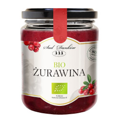 ŻURAWINA 80 % Z CUKREM TRZCINOWYM BIO 260 g - SAD DANKÓW