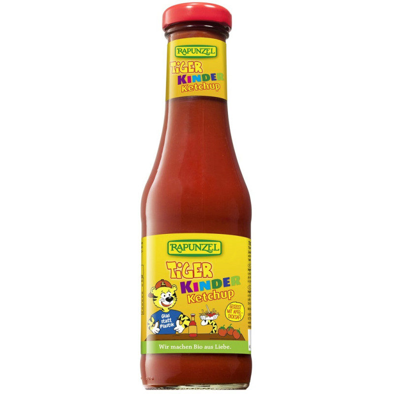 KETCHUP DLA DZIECI TIGER BEZ DODATKU CUKRÓW BIO 450 ml - RAPUNZEL