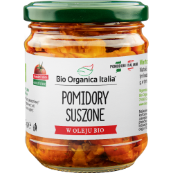 POMIDORY SUSZONE W OLEJU BIO 190 g (120 g) (SŁOIK) - BIO ORGANICA ITALIA