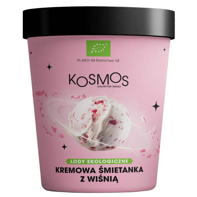 LODY RZEMIEŚLNICZE KREMOWA ŚMIETANKA Z WIŚNIĄ BIO 475 ml - KOSMOS