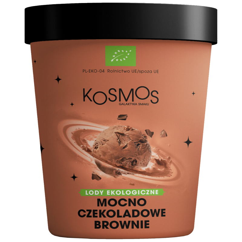 LODY RZEMIEŚLNICZE MOCNO CZEKOLADOWE BROWNIE Z CIASTECZKAMI BIO 475 ml - KOSMOS