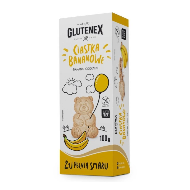 CIASTKA BANANOWE BEZGLUTENOWE 100 g - GLUTENEX
