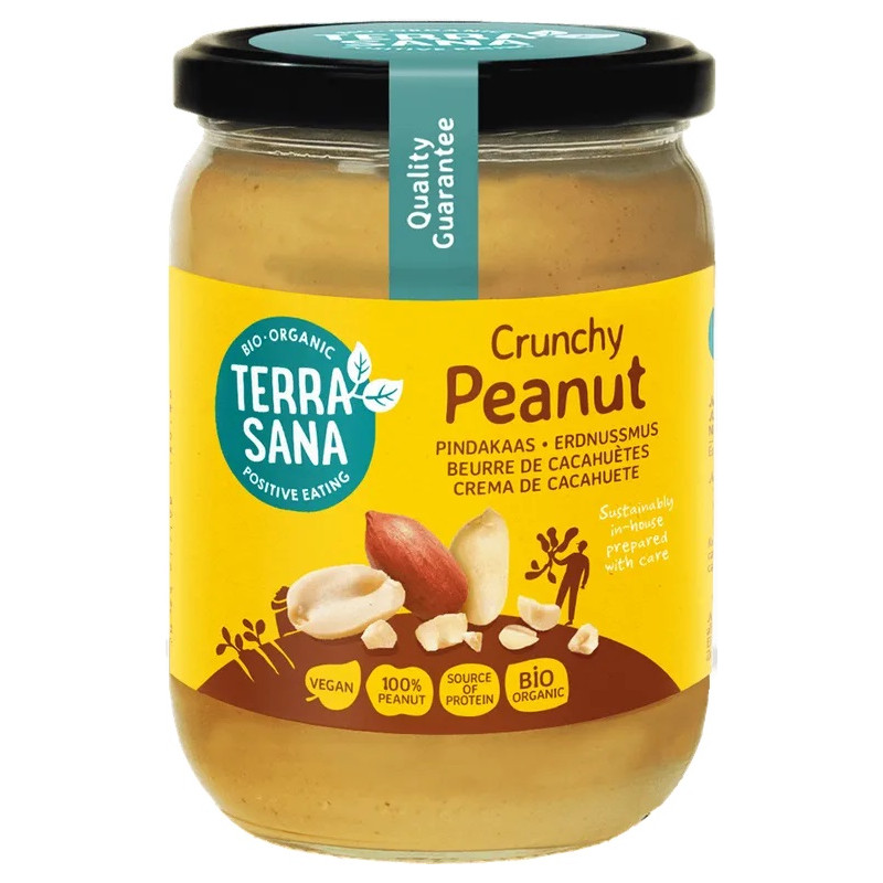 KREM Z ORZESZKÓW ZIEMNYCH PRAŻONYCH 100 % CRUNCHY BIO 500 g - TERRASANA