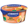 JOGURT KREMOWY BRZOSKWINIA - MARAKUJA (3,8 % TŁUSZCZU W MLEKU) BIO 150 g - SOBBEKE