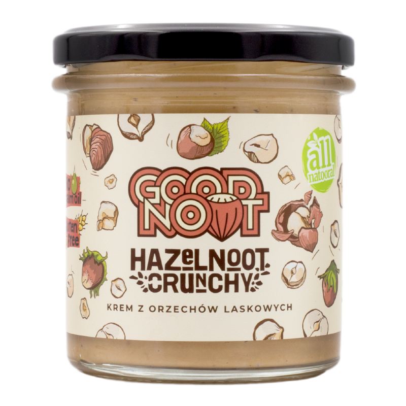 KREM Z ORZECHÓW LASKOWYCH CRUNCHY 300 g - GOOD NOOT