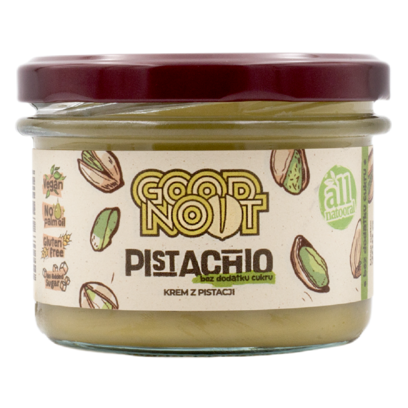 KREM PISTACJOWY BEZ DODATKU CUKRÓW 200 g - GOOD NOOT