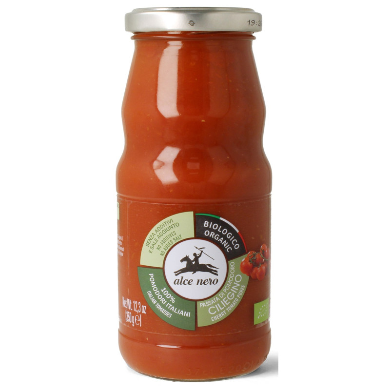 SOS POMIDOROWY PASSATA (Z POMIDORÓW CHERRY) BIO 350 g - ALCE NERO