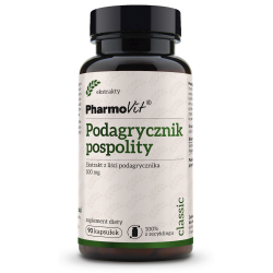 PODAGRYCZNIK POSPOLITY EKSTRAKT (450 mg) BEZGLUTENOWY 90 KAPSUŁEK - PHARMOVIT (CLASSIC)