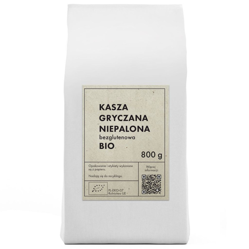 KASZA GRYCZANA NIEPALONA BEZGLUTENOWA BIO 800 g - THE PLANET