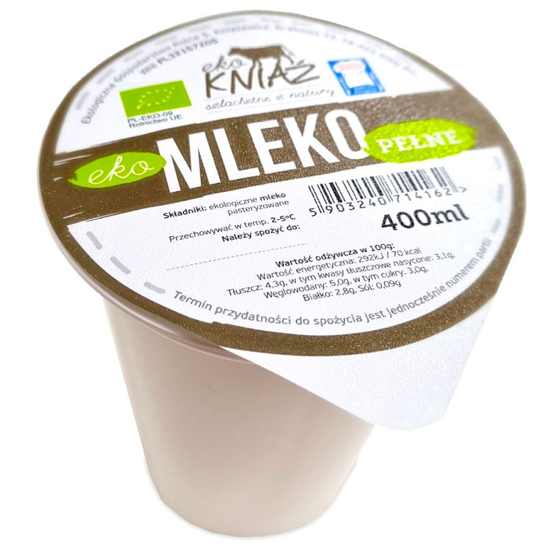 MLEKO PEŁNE ŚWIEŻE BIO 400 ml - EKO KNIAŹ (NA ZAMÓWIENIE)