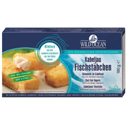 PALUSZKI RYBNE Z DORSZA W BIO PANIERCE MROŻONE 180 g - WILD OCEAN