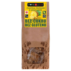 CIASTKA OWSIANE Z ANANASEM BEZ DODATKU CUKRÓW BEZGLUTENOWE 150 g - PURE&GOOD