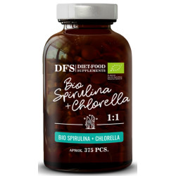 CHLORELLA + SPIRULINA BIO 375 TABLETEK - DIET-FOOD