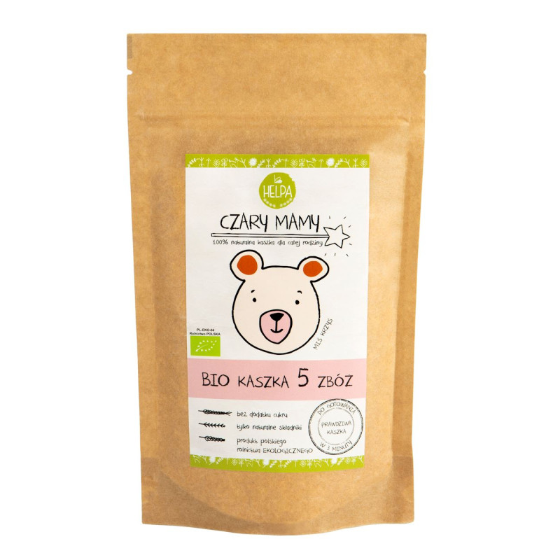 KASZKA 5 ZBÓŻ BEZ DODATKU CUKRÓW BIO 200 g - HELPA