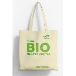 TORBA BAWEŁNIANA Z DNEM I BOKAMI Z LOGO BIO PLANET