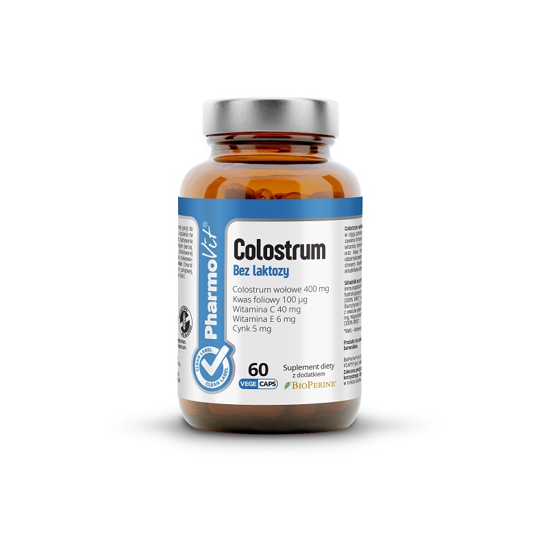 COLOSTRUM BOVINUM BEZGLUTENOWE 60 KAPSUŁEK - PHARMOVIT (CLEAN LABEL)
