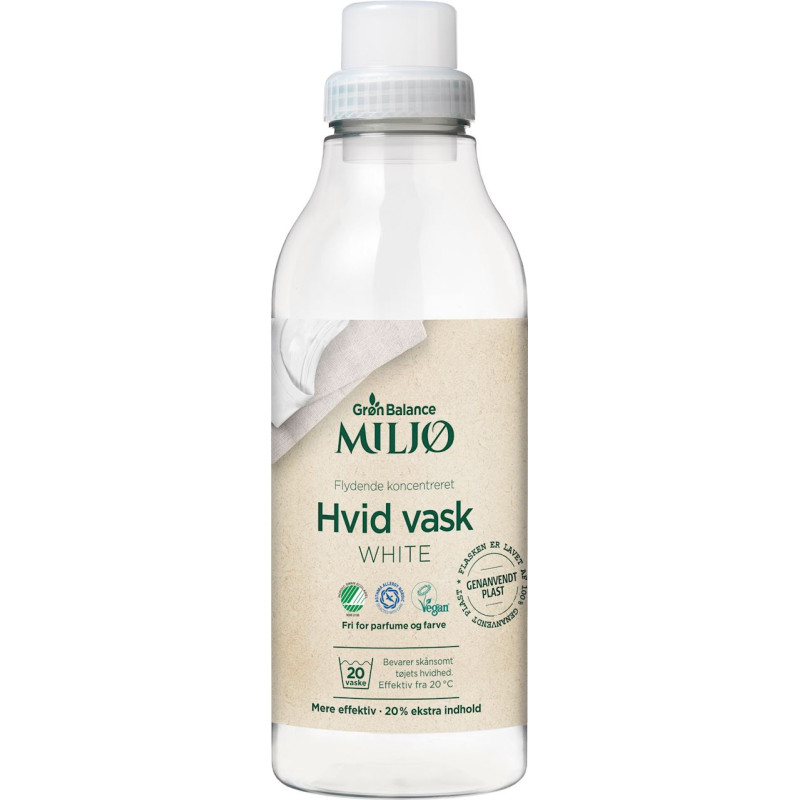 PŁYN DO PRANIA BIAŁYCH UBRAŃ (KONCENTRAT) ECO 900 ml (20 PRAŃ) - GRON BALANCE