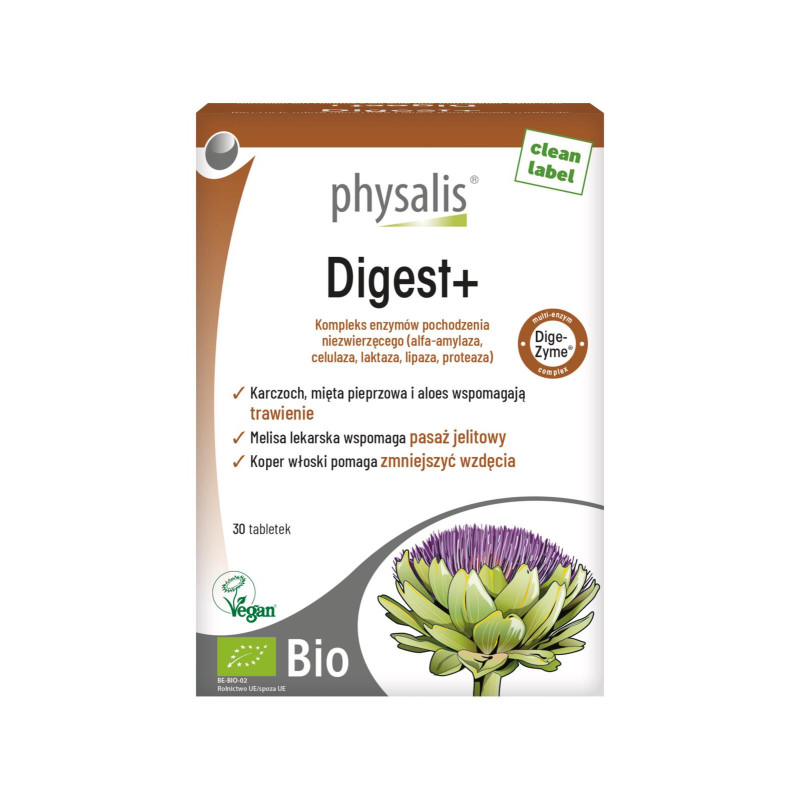 TABLETKI NA WSPARCIE TRAWIENIA (DIGEST+) BIO 30 szt. - PHYSALIS