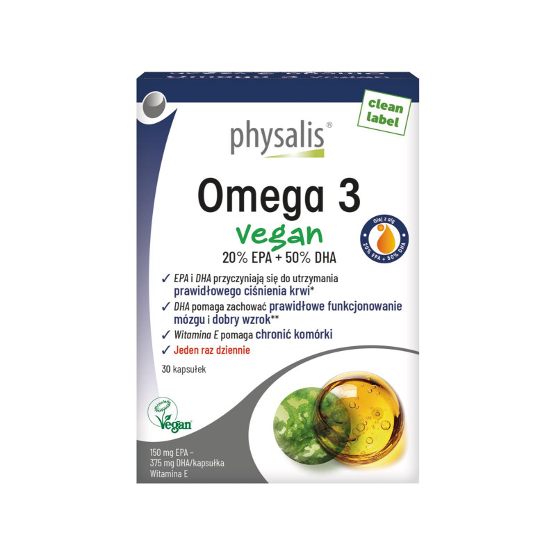 OMEGA-3 VEGAN 30 KAPSUŁEK - PHYSALIS