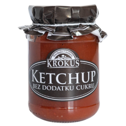 KETCHUP BEZ DODATKU CUKRÓW BEZGLUTENOWY 180 g - KROKUS