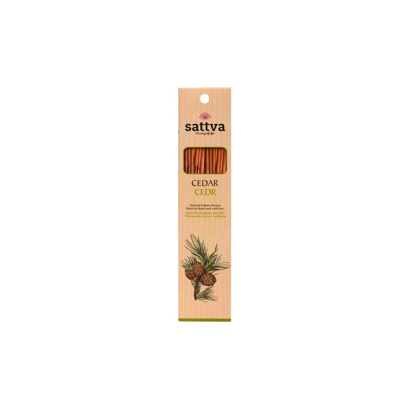 KADZIDEŁKA INDYJSKIE CEDR (15 szt.) 30 g - SATTVA (WELLNESS)