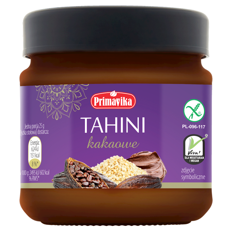 TAHINI KAKAOWE BEZGLUTENOWE 185 g - PRIMAVIKA