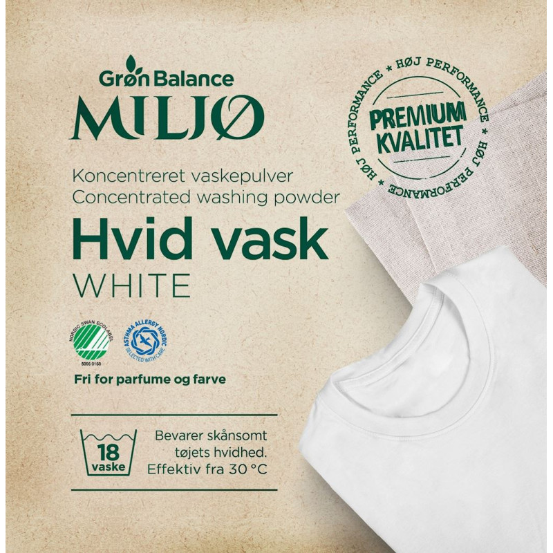 PROSZEK DO PRANIA BIAŁYCH UBRAŃ (KONCENTRAT) ECO 785 g (18 PRAŃ) - GRON BALANCE