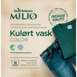 PROSZEK DO PRANIA KOLOROWYCH UBRAŃ (KONCENTRAT) ECO 785 g (18 PRAŃ) - GRON BALANCE