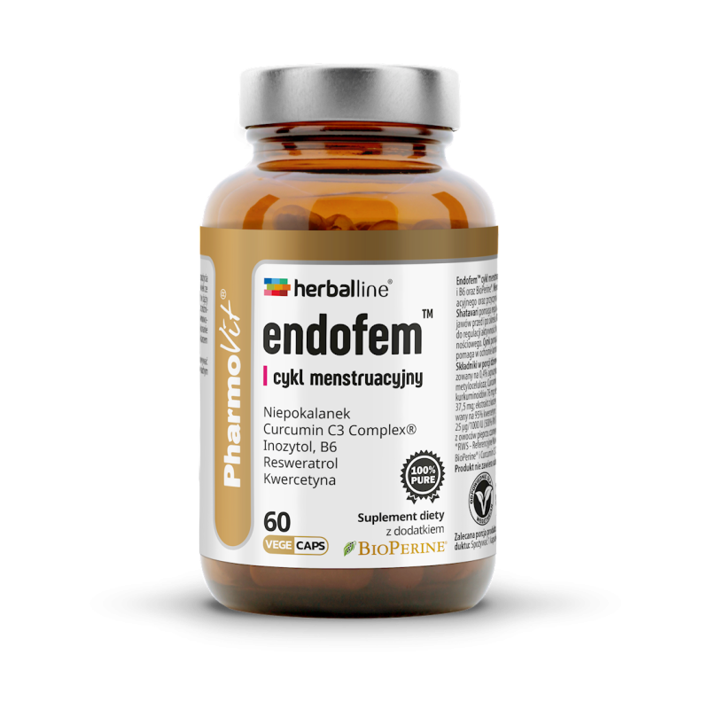 KAPSUŁKI NA CYKL MENSTRUACYJNY (ENDOFEM) BEZGLUTENOWE 60 szt. - PHARMOVIT (HERBALLINE)