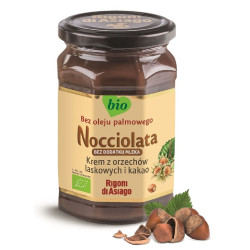 KREM WEGAŃSKI Z ORZECHÓW LASKOWYCH I KAKAO BEZGLUTENOWY BIO 250 g - RIGONI DI ASIAGO (NOCCIOLATA)