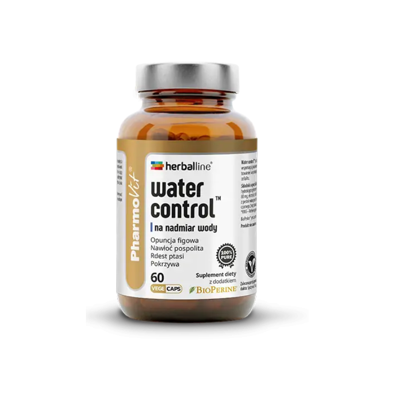 KAPSUŁKI NA NADMIAR WODY W ORGANIZMIE (WATER CONTROL) BEZGLUTENOWE 60 szt. - PHARMOVIT (HERBALLINE)