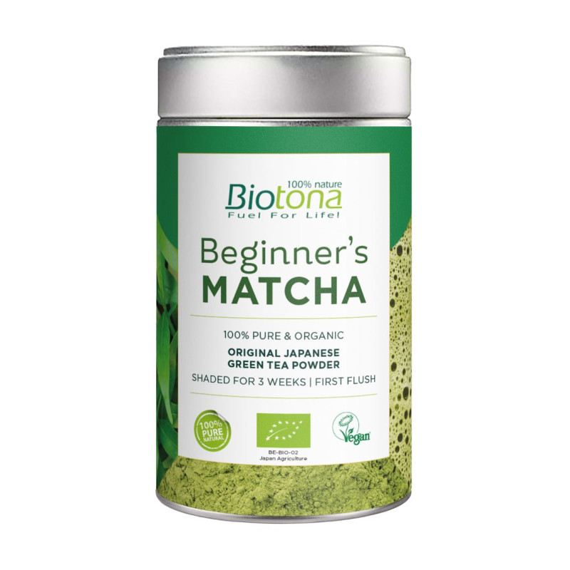 HERBATA ZIELONA MATCHA JAPOŃSKA BEGINNERS BIO 80 g - BIOTONA