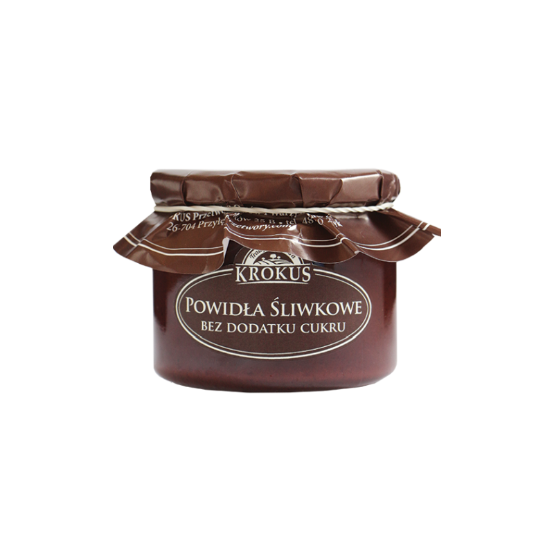 POWIDŁA ŚLIWKOWE BEZ DODATKU CUKRÓW BEZGLUTENOWE 310 g - KROKUS