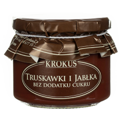 TRUSKAWKI I JABŁKA BEZ DODATKU CUKRÓW 310 g - KROKUS