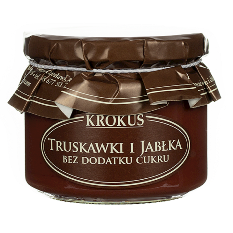 TRUSKAWKI I JABŁKA BEZ DODATKU CUKRÓW 310 g - KROKUS