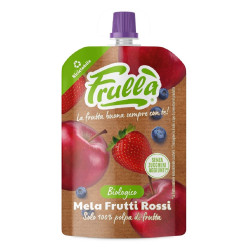 MUS JABŁKO -  CZERWONE OWOCE BEZ DODATKU CUKRÓW BIO 100 g - NATURA NUOVA