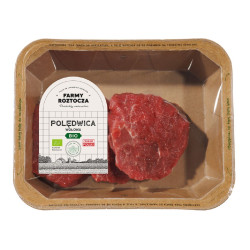 POLĘDWICA WOŁOWA KROJONA SUROWA BIO 300 g - FARMY ROZTOCZA (NA ZAMÓWIENIE)